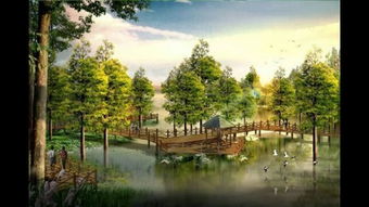 园林效果图 3D园林效果图 3D园林整体规划效果图 园林外观表现效果图